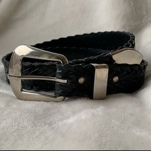 Western silver plated belt